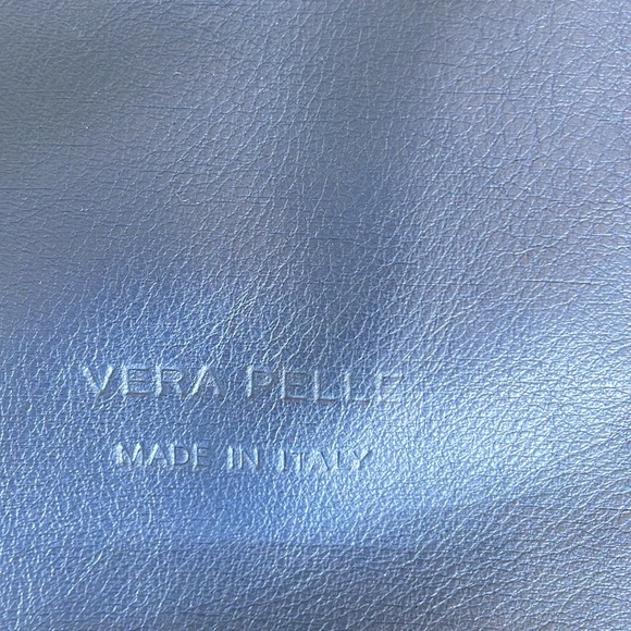 Crossbody bag Navy Italian vegan leather - Picture 2 of 6